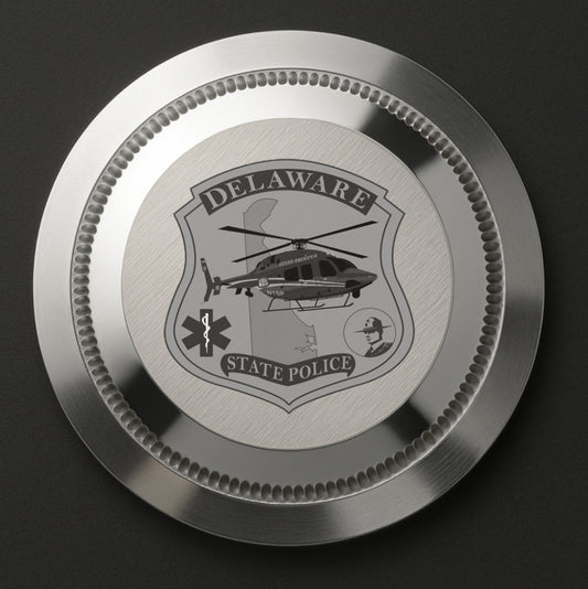 CUSTOM WHITE YACHT RACER, Trooper wings logo, back engraving, 3 link