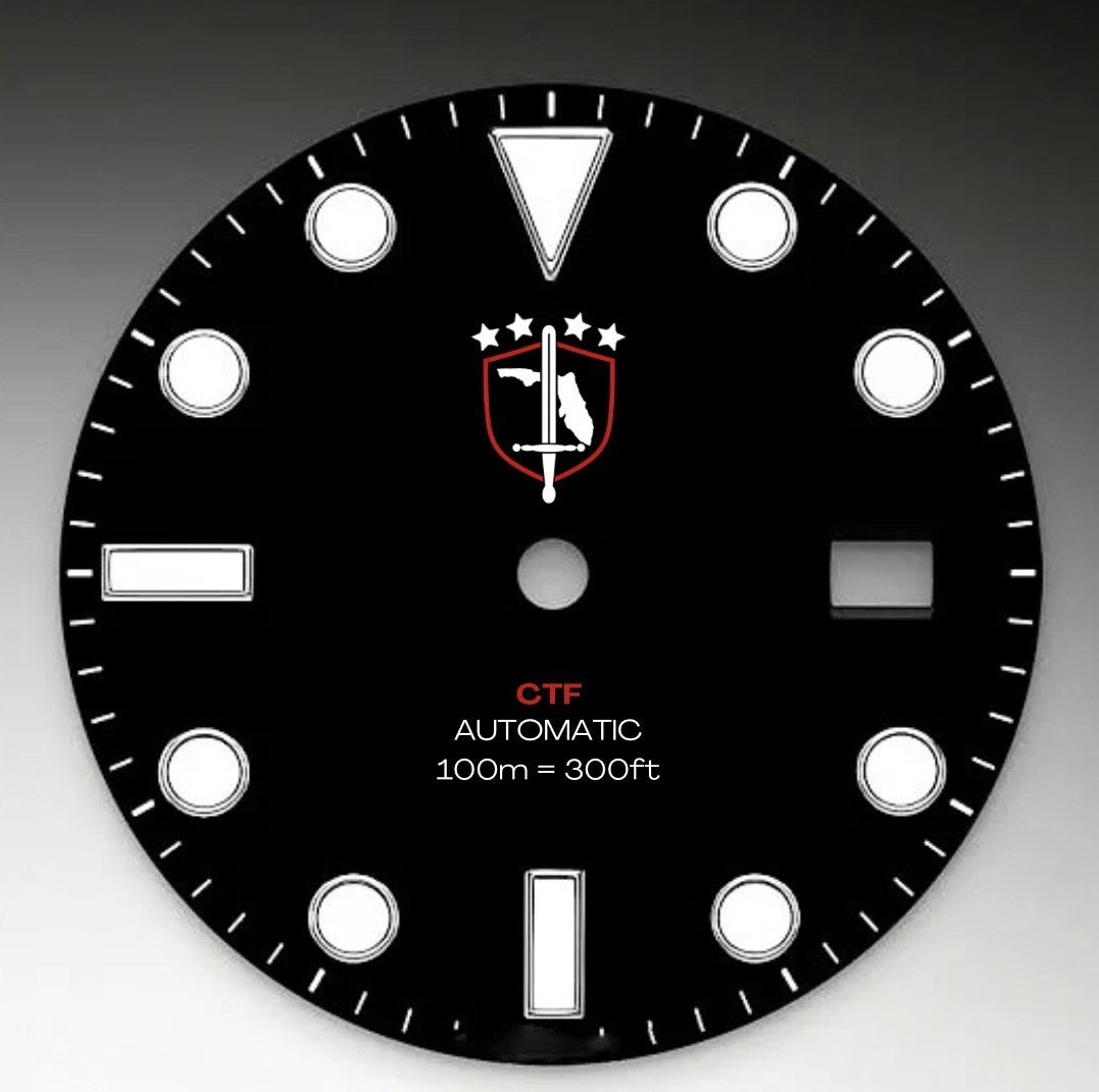CUSTOM Counter Threat Finance Intelligence WATCH, shield sword logo, back engraving
