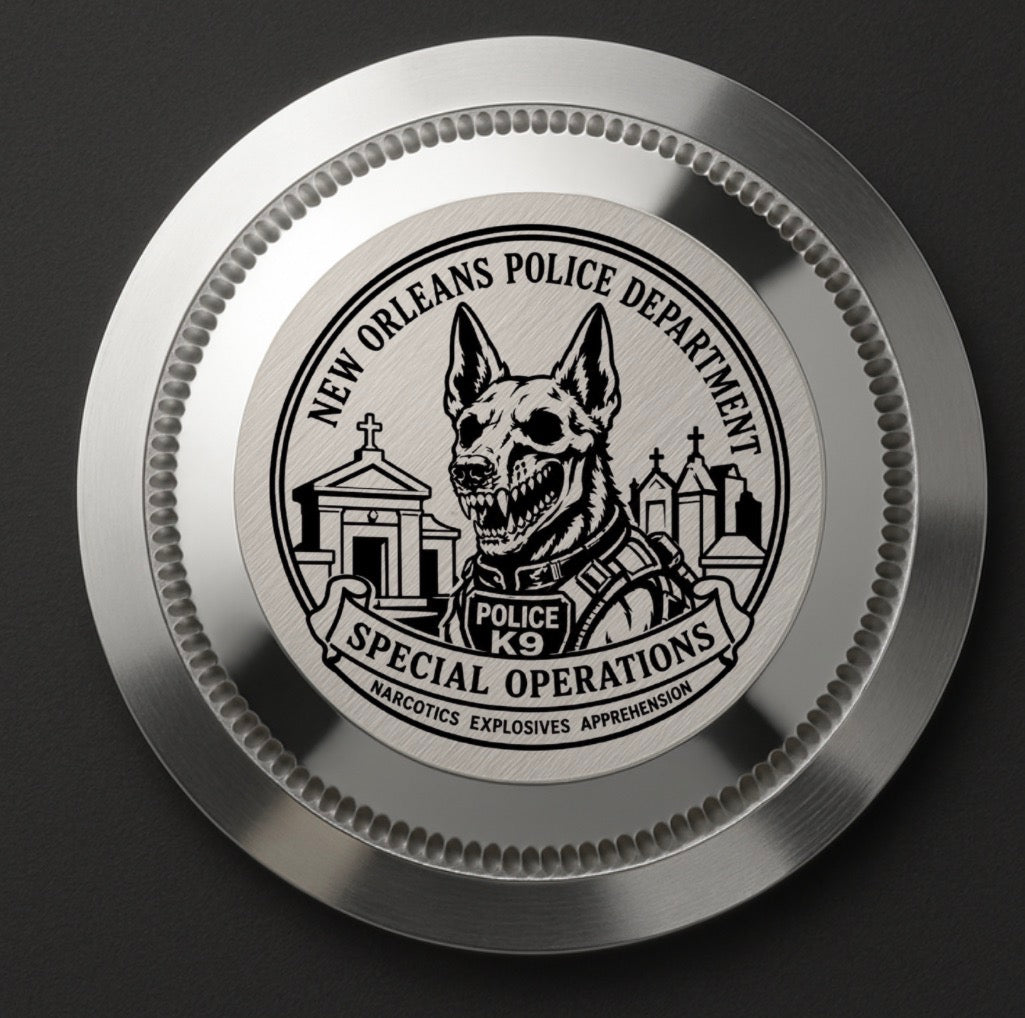 CUSTOM K9 NEW ORLEANS BLACK DIVE PROFESSIONAL, 3 Link, Mercedes Hands, Date, Cyclops