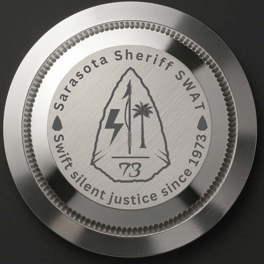 CUSTOM ARROW HEAD LOGO DIVE PRO - NO DATE - SWORD HANDS (RED SECOND HAND)