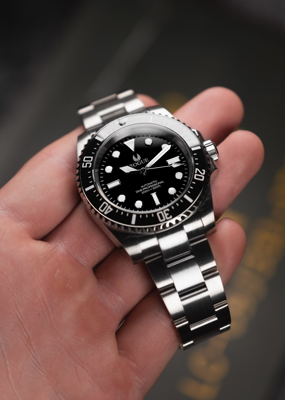 BLACK NO DATE DIVE PROFESSIONAL