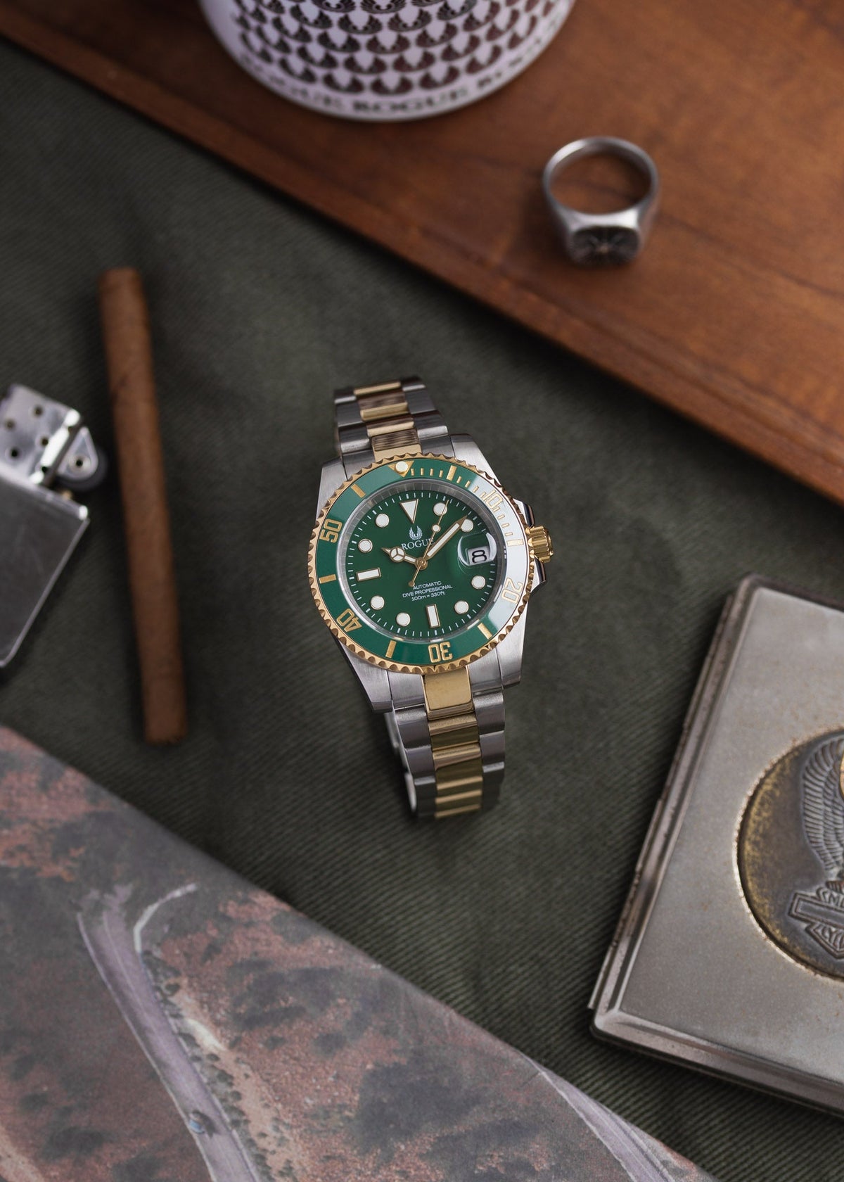 GREEN TWO TONE DIVE PROFESSIONAL