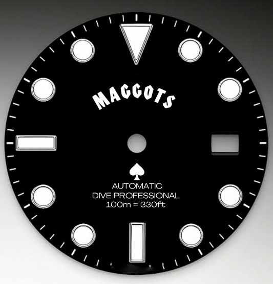 CUSTOM MAGGOTS MORTAR STEALTH DIVE PRO, back engraving, rubber strap