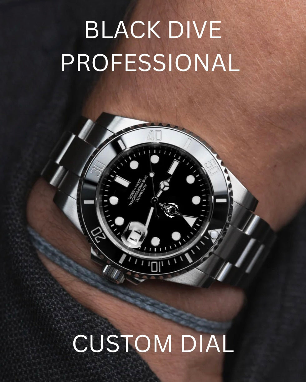 CUSTOM SKULL SWORD NEW ORLEANS POLICE LOGO WATCH, BACK ENGRAVING