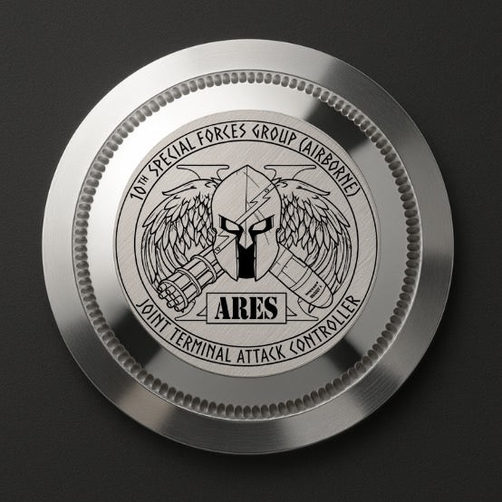 CUSTOM SPRITE DUALTIME, ares dial, back engraving, 3 link bracelet