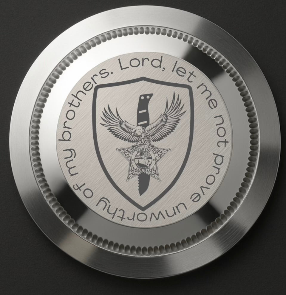 CUSTOM BLACK DIVE PRO, EAGLE KNIFE BADGE LOGO, back engraving