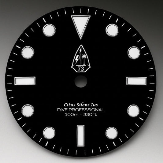 CUSTOM ARROW HEAD LOGO DIVE PRO - NO DATE - SWORD HANDS (RED SECOND HAND)