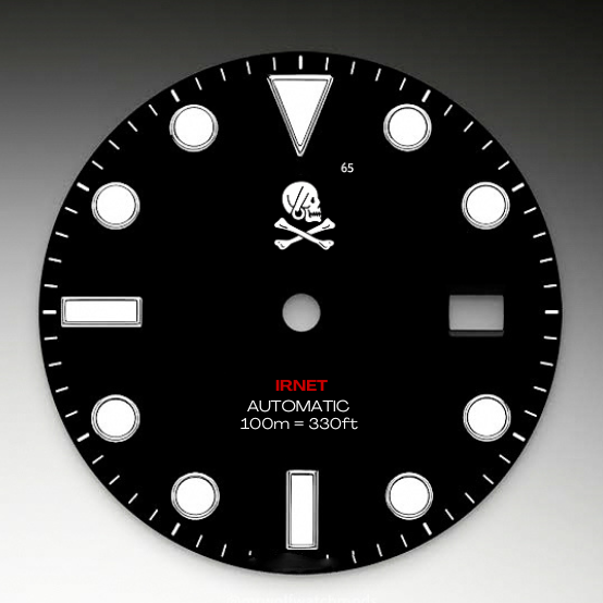 CUSTOM SKULL IRNET black dive pro, 3 link, back engraving