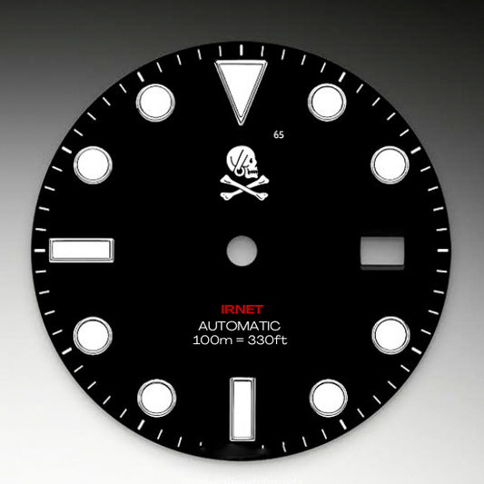 CUSTOM SKULL IRNET black dive pro, 3 link, back engraving