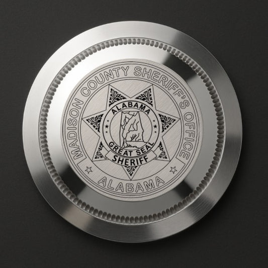 CUSTOM NO DATE DIVE PROFESSIONAL, Alabama sheriff engraving, wheel wing dial logo