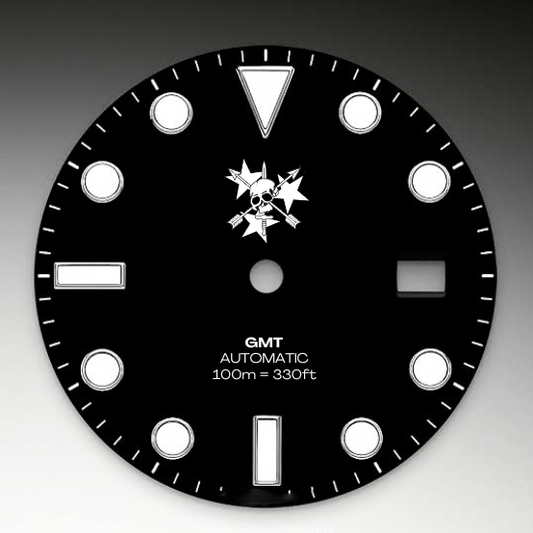 CUSTOM BRUCE WAYNE, skull arrow logo